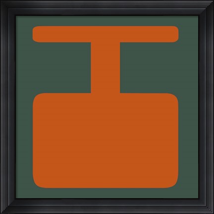 Framed Letter I Orange Print