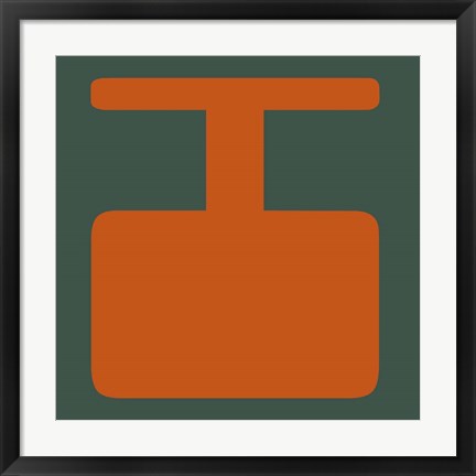 Framed Letter I Orange Print