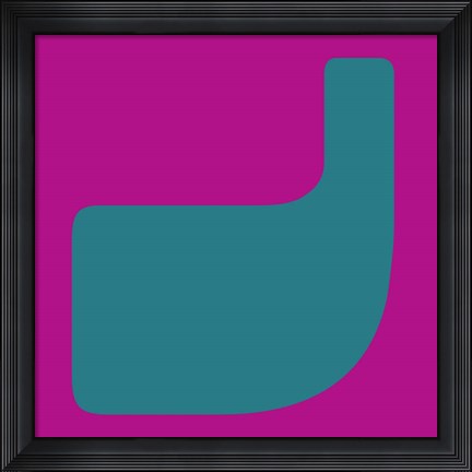 Framed Letter J Green Print