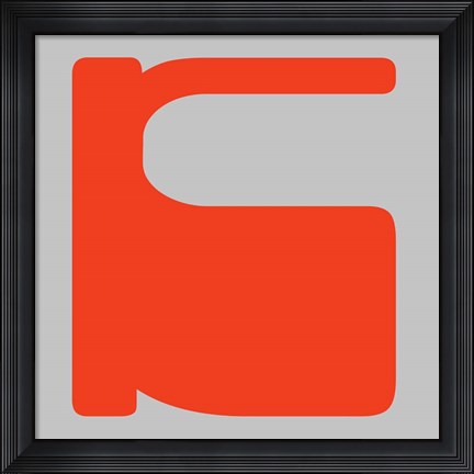 Framed Letter K Orange Print