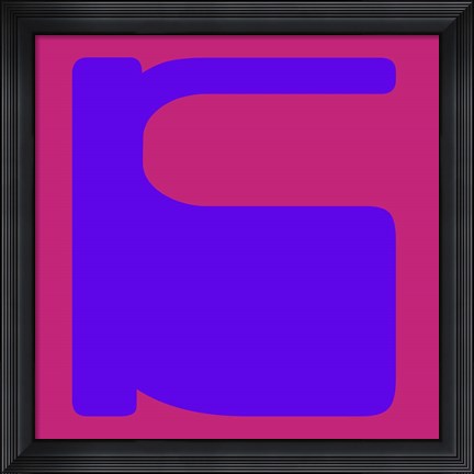 Framed Letter K Blue Print