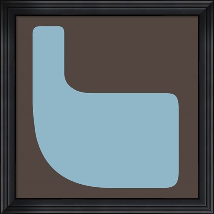 Framed Letter L Blue Print