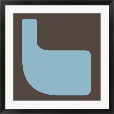Framed Letter L Blue Print