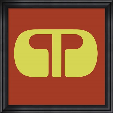 Framed Letter M Yellow Print