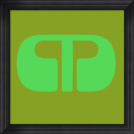 Framed Letter M Green Print