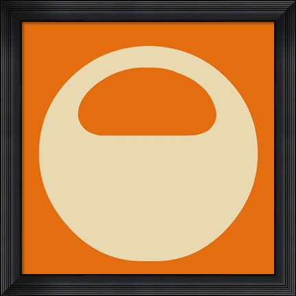 Framed Letter O White Print