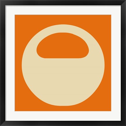 Framed Letter O White Print