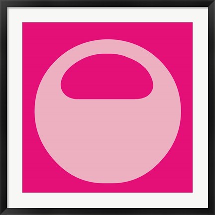 Framed Letter O Pink Print