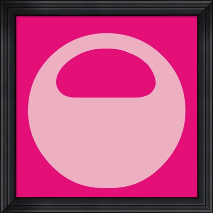 Framed Letter O Pink Print