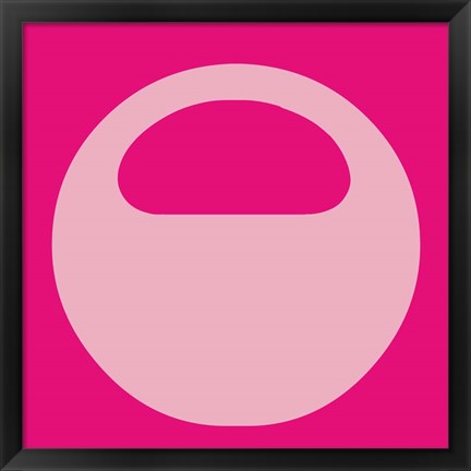 Framed Letter O Pink Print