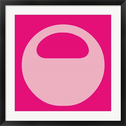 Framed Letter O Pink Print