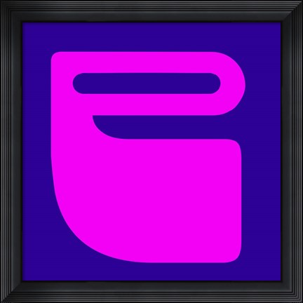 Framed Letter P Pink Print