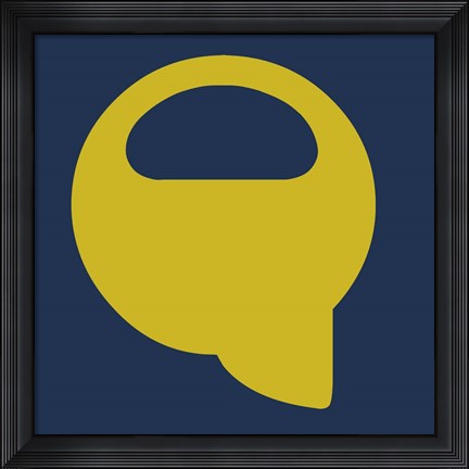 Framed Letter Q Yellow Print