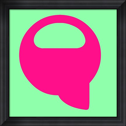 Framed Letter Q Pink Print