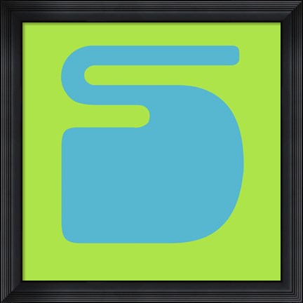 Framed Letter S Blue Print