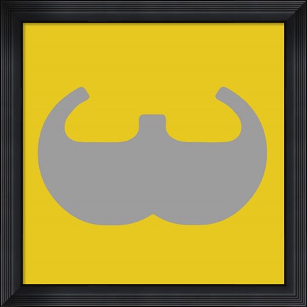 Framed Letter W Grey Print