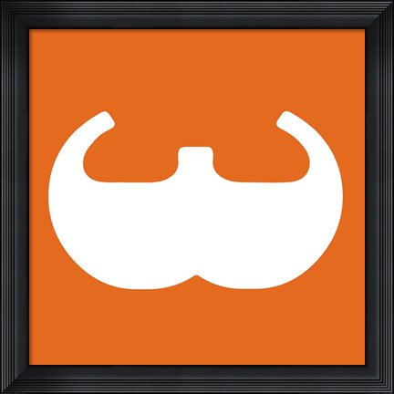 Framed Letter W White Print