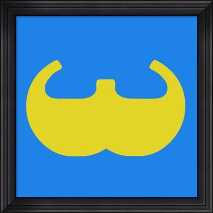 Framed Letter W Yellow Print