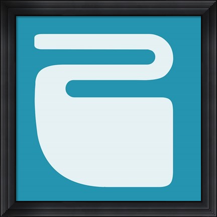 Framed Letter Z White Print