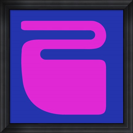 Framed Letter Z Purple Print