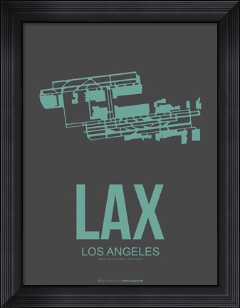 Framed LAX Los Angeles 2 Print