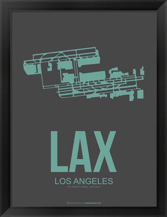 Framed LAX Los Angeles 2 Print
