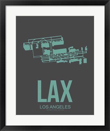 Framed LAX Los Angeles 2 Print