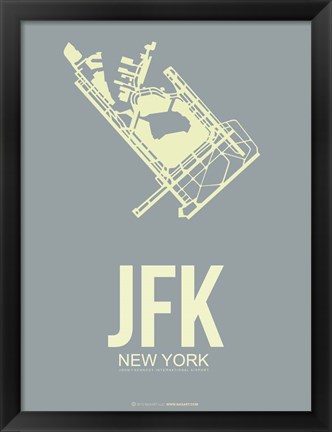 Framed JFK New York 1 Print