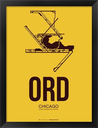 Framed ORD Chicago 1 Print