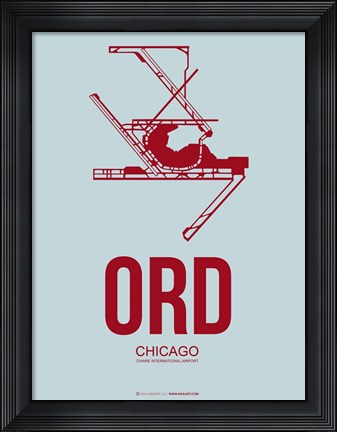 Framed ORD Chicago 3 Print