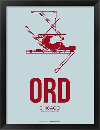Framed ORD Chicago 3 Print
