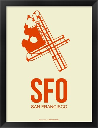 Framed SFO San Francisco 1 Print