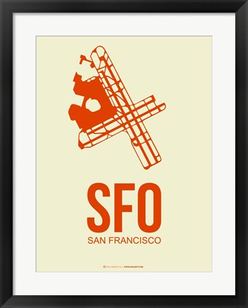 Framed SFO San Francisco 1 Print