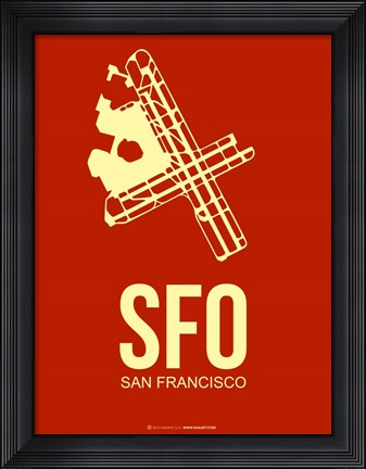 Framed SFO San Francisco 2 Print