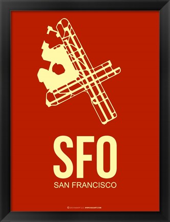 Framed SFO San Francisco 2 Print