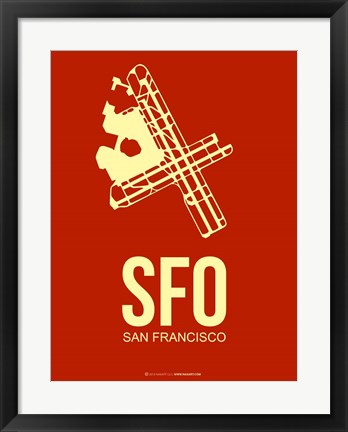 Framed SFO San Francisco 2 Print