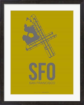 Framed SFO San Francisco 3 Print