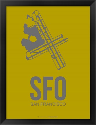 Framed SFO San Francisco 3 Print