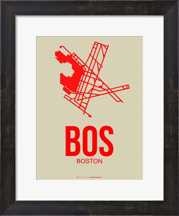 Framed BOS Boston 1 Print