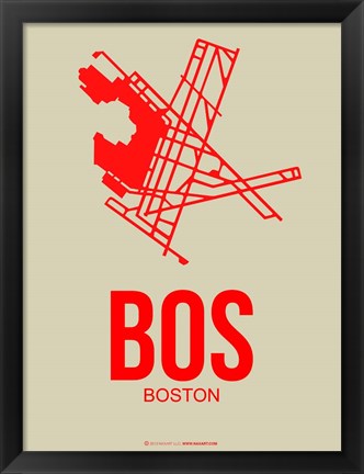 Framed BOS Boston 1 Print