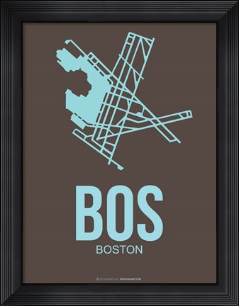 Framed BOS Boston 2 Print