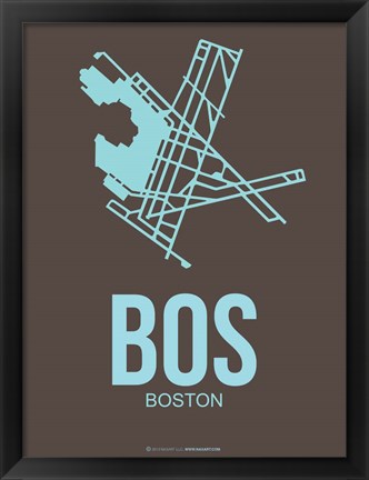 Framed BOS Boston 2 Print