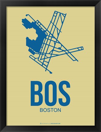Framed BOS Boston 3 Print