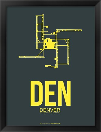 Framed DEN Denver 1 Print