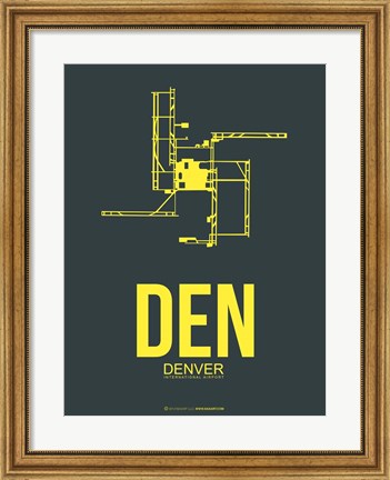 Framed DEN Denver 1 Print