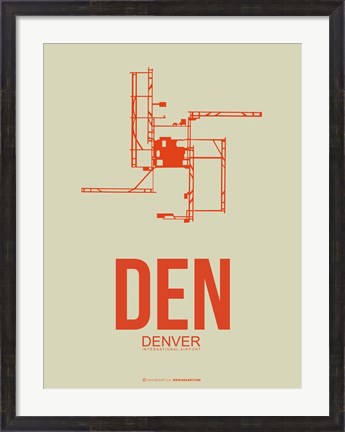 Framed DEN Denver  2 Print