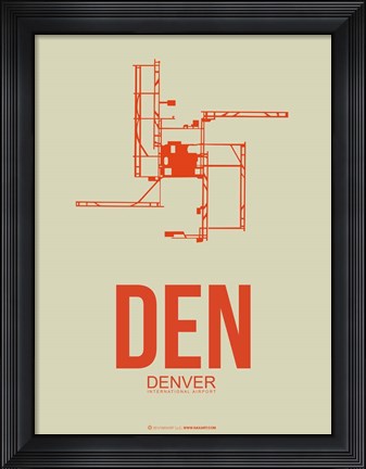 Framed DEN Denver  2 Print
