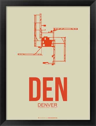 Framed DEN Denver  2 Print