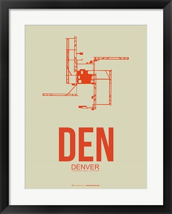 Framed DEN Denver  2 Print