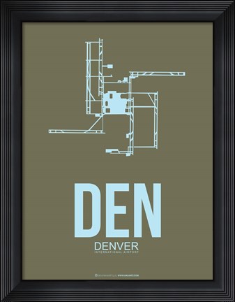 Framed DEN Denver  3 Print